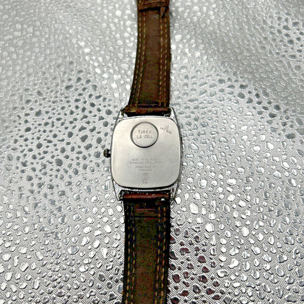 Vintage Timex Quartz l Analog Dial Watch T Cell Leather Band - Picture 2 of 3